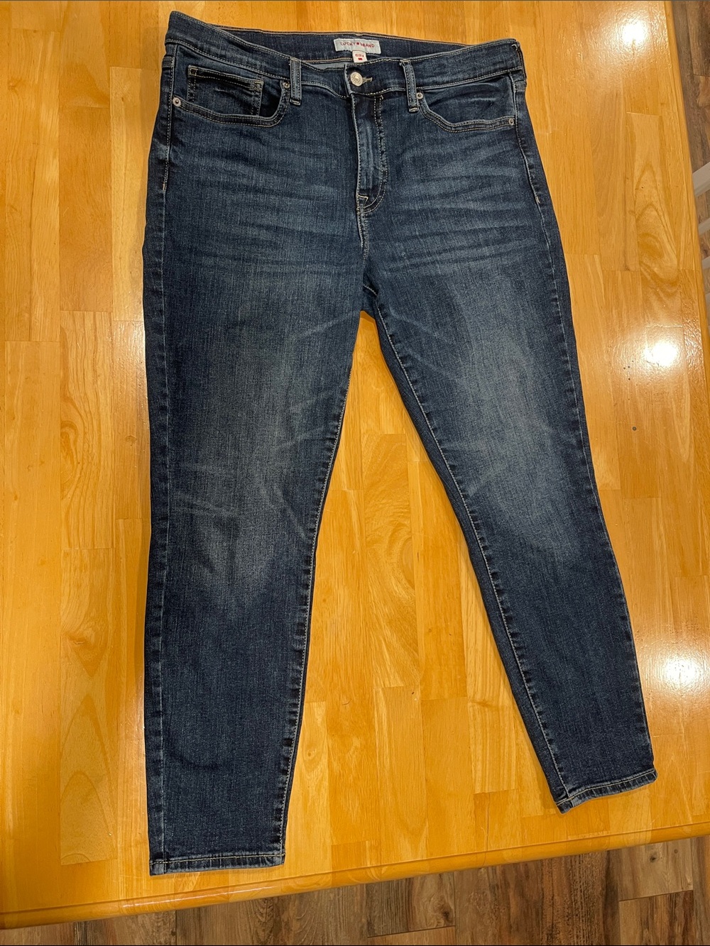 Lucky Brand Women’s AVA Skinny Jeans in Dark Wash Blue 12